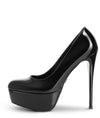 ARIA - Plateau Pumps schwarz lack