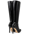 DONNA - Klassische Stiletto Stiefel in schwarz lack