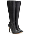 DONNA - Klassische Stiletto Stiefel in schwarz matt