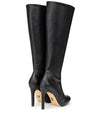 DONNA - Klassische Stiletto Stiefel in schwarz matt